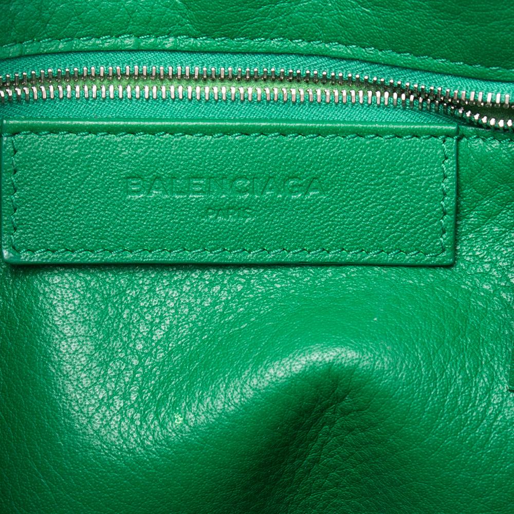 Balenciaga Green Leather Mini Papier A4 Tote 3