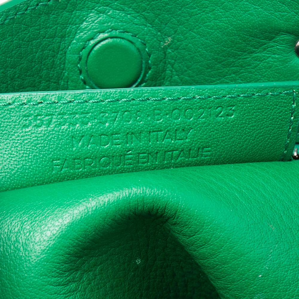 Balenciaga Green Leather Mini Papier A4 Tote 4