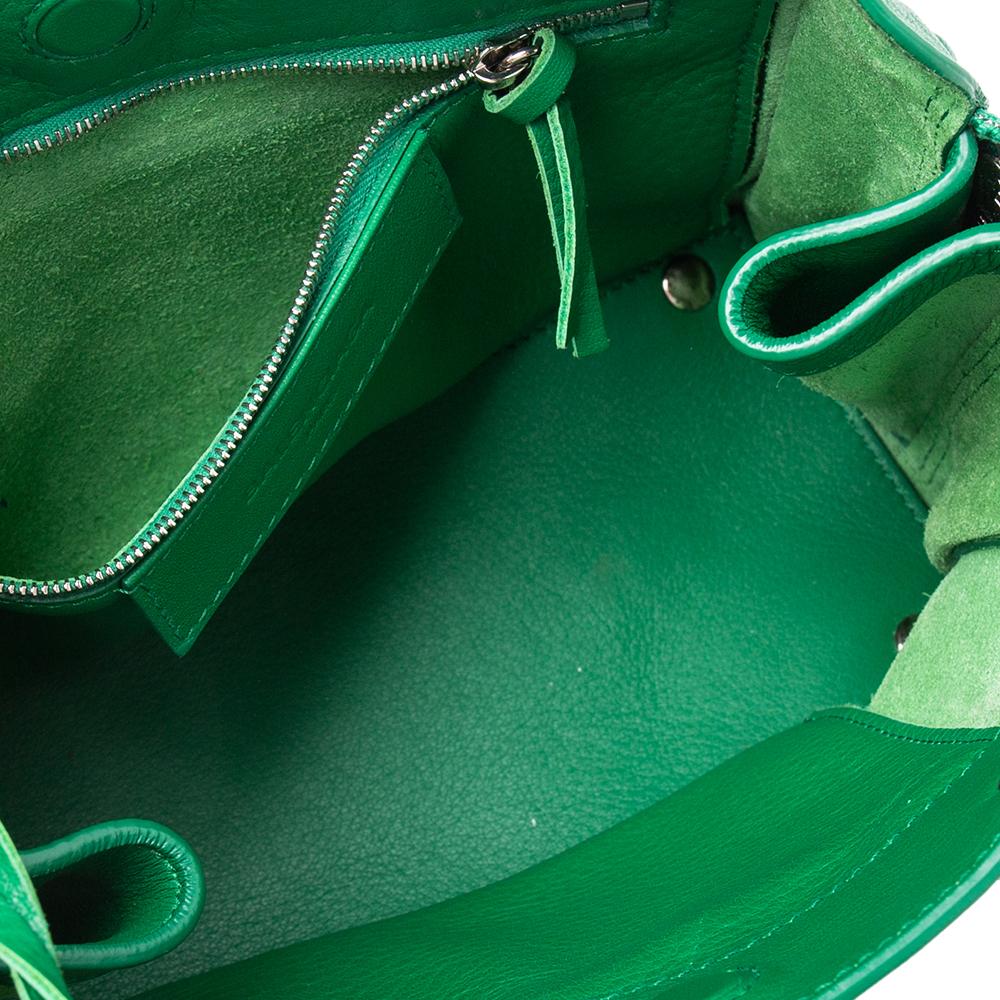 Balenciaga Green Leather Mini Papier A4 Tote 2