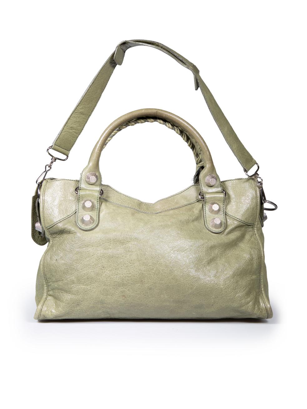 Balenciaga Green Leather Small Classic City Bag In Good Condition For Sale In London, GB