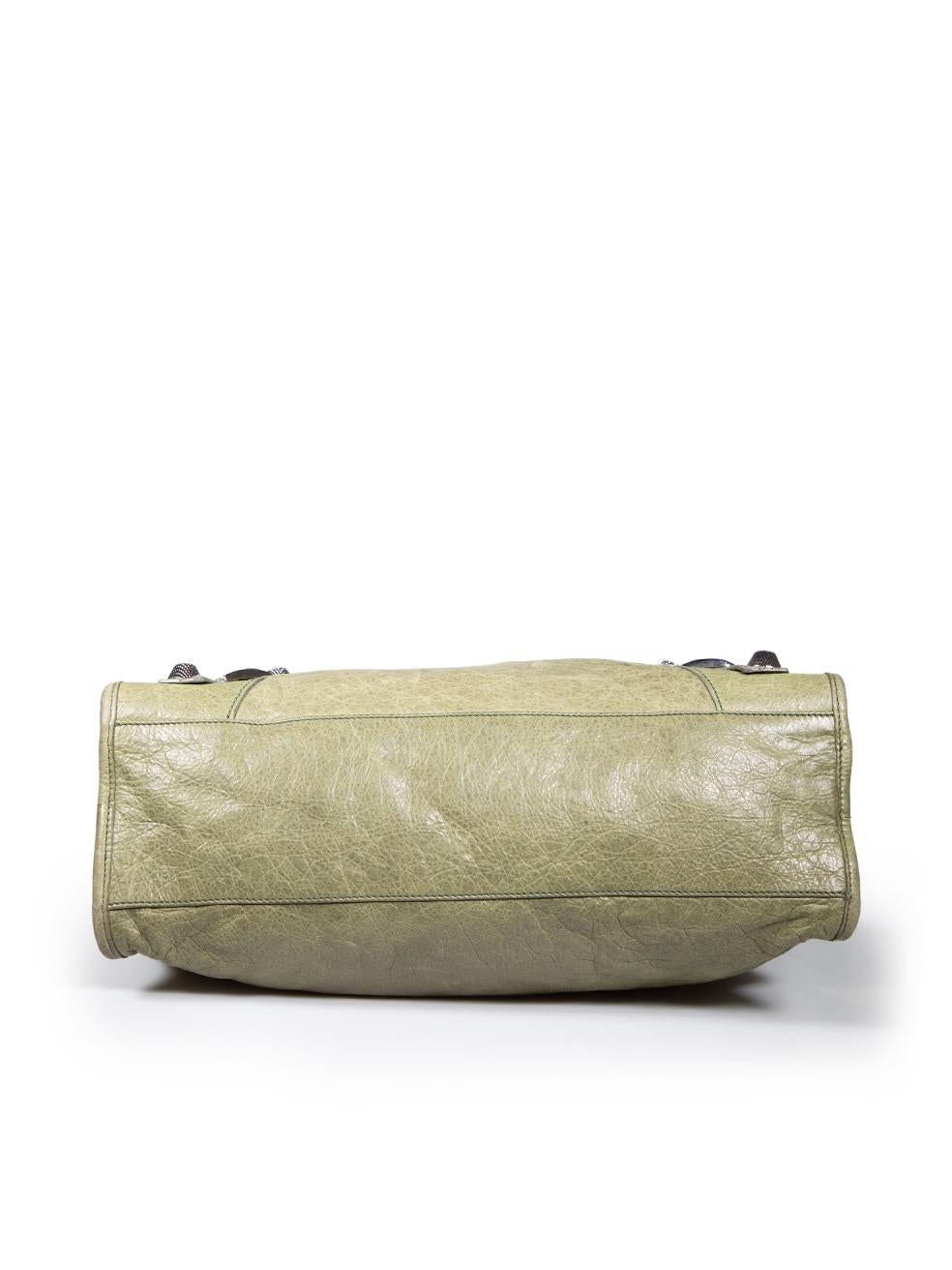 Women's Balenciaga Green Leather Small Classic City Bag For Sale