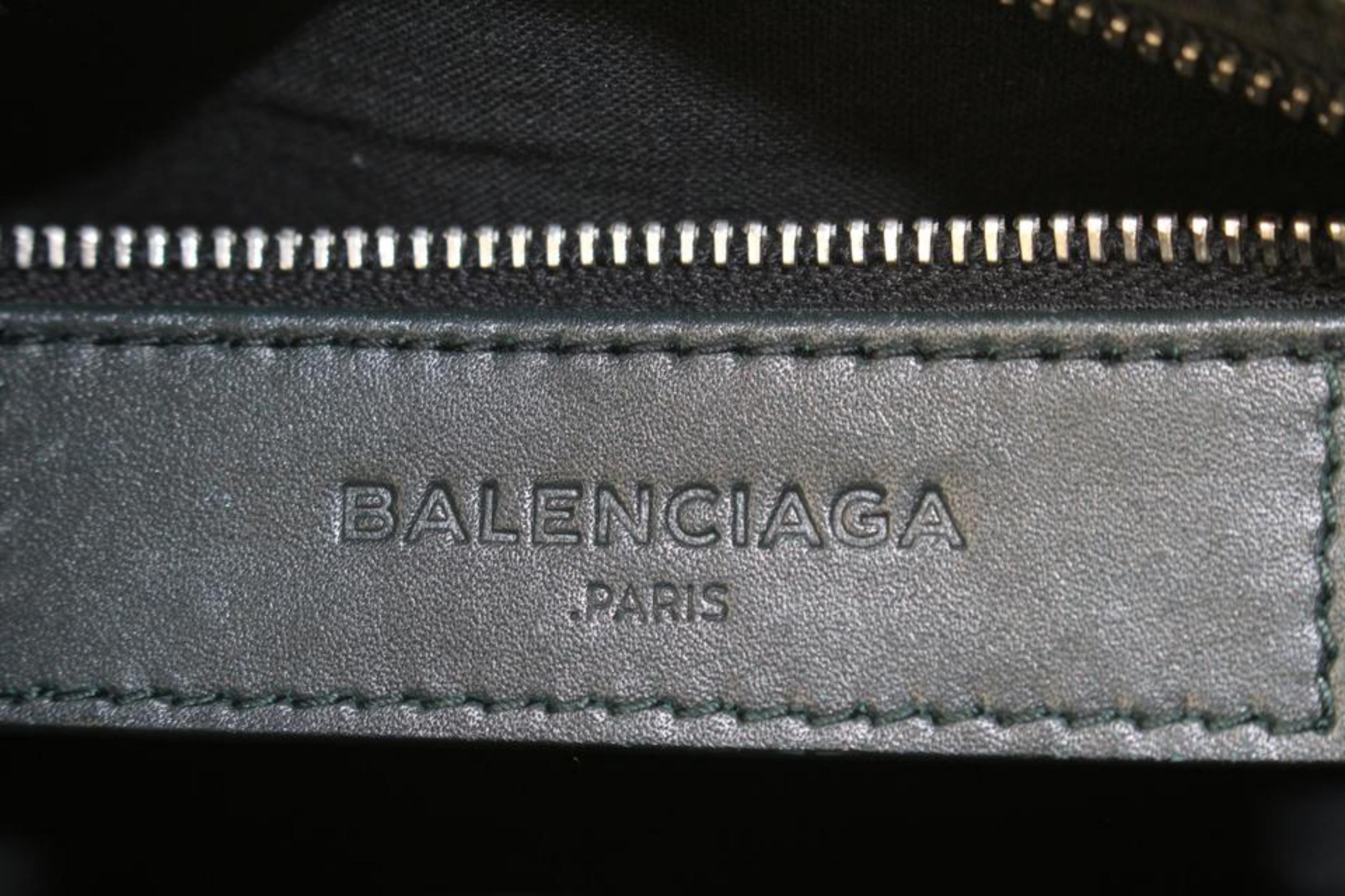 Balenciaga Green Matte Calfskin Patent Giant 12 Silver Hardware Mini City 20ba83 3