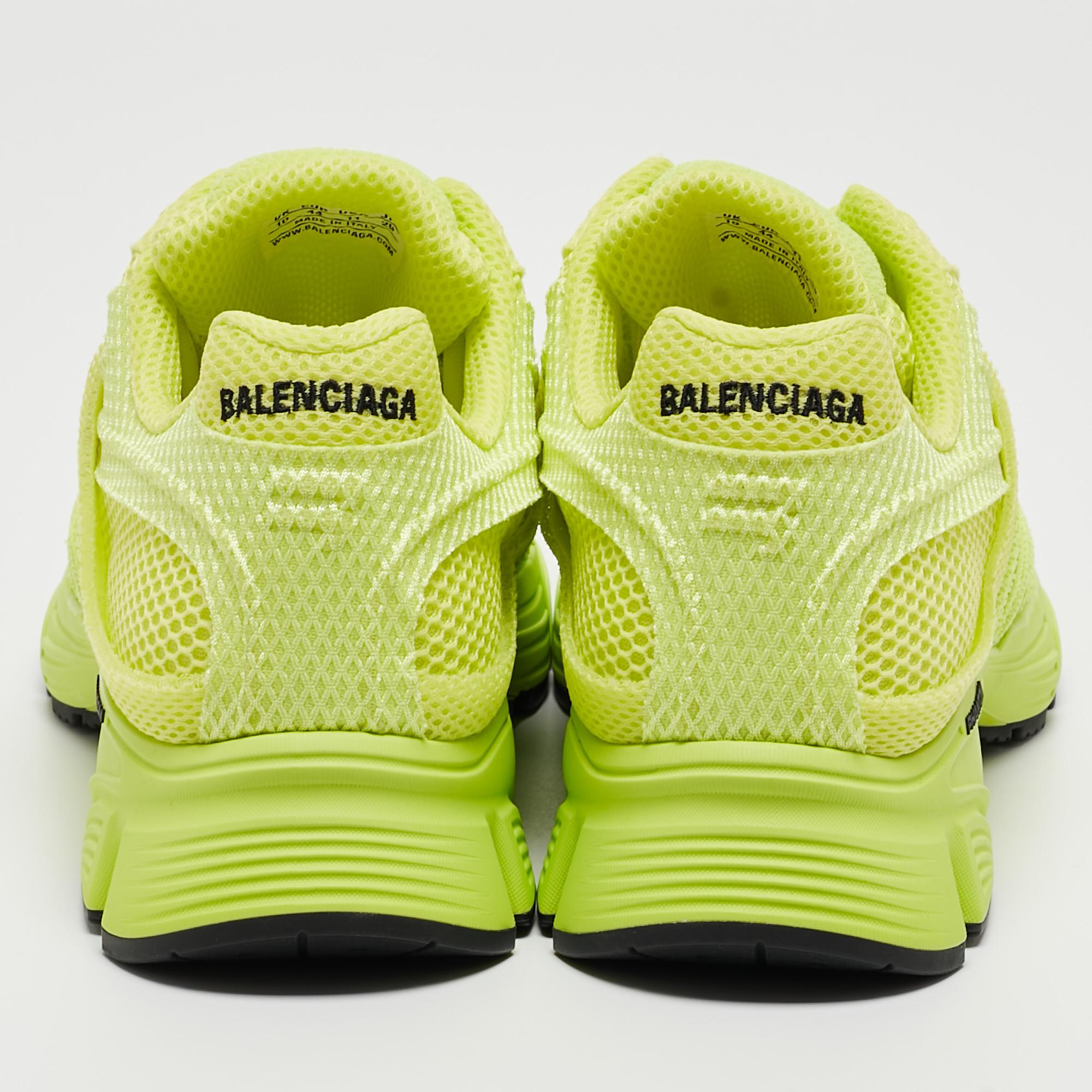 Balenciaga Green Mesh And Fabric Low Top Sneakers Size 44 4