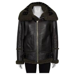 Manteau oversize en peau de mouton vert de Balenciaga - Taille FR36/S