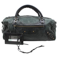 Vintage Balenciaga Green Twiggy 2way Boston Boston 859686