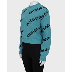 Balenciaga Green Wool Logo Sweater - Size XS (FR34)