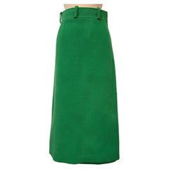 Balenciaga Green Wool Skirt Size FR 36 / IT 40