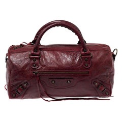 Balenciaga Grenat Leather RH Twiggy Satchel