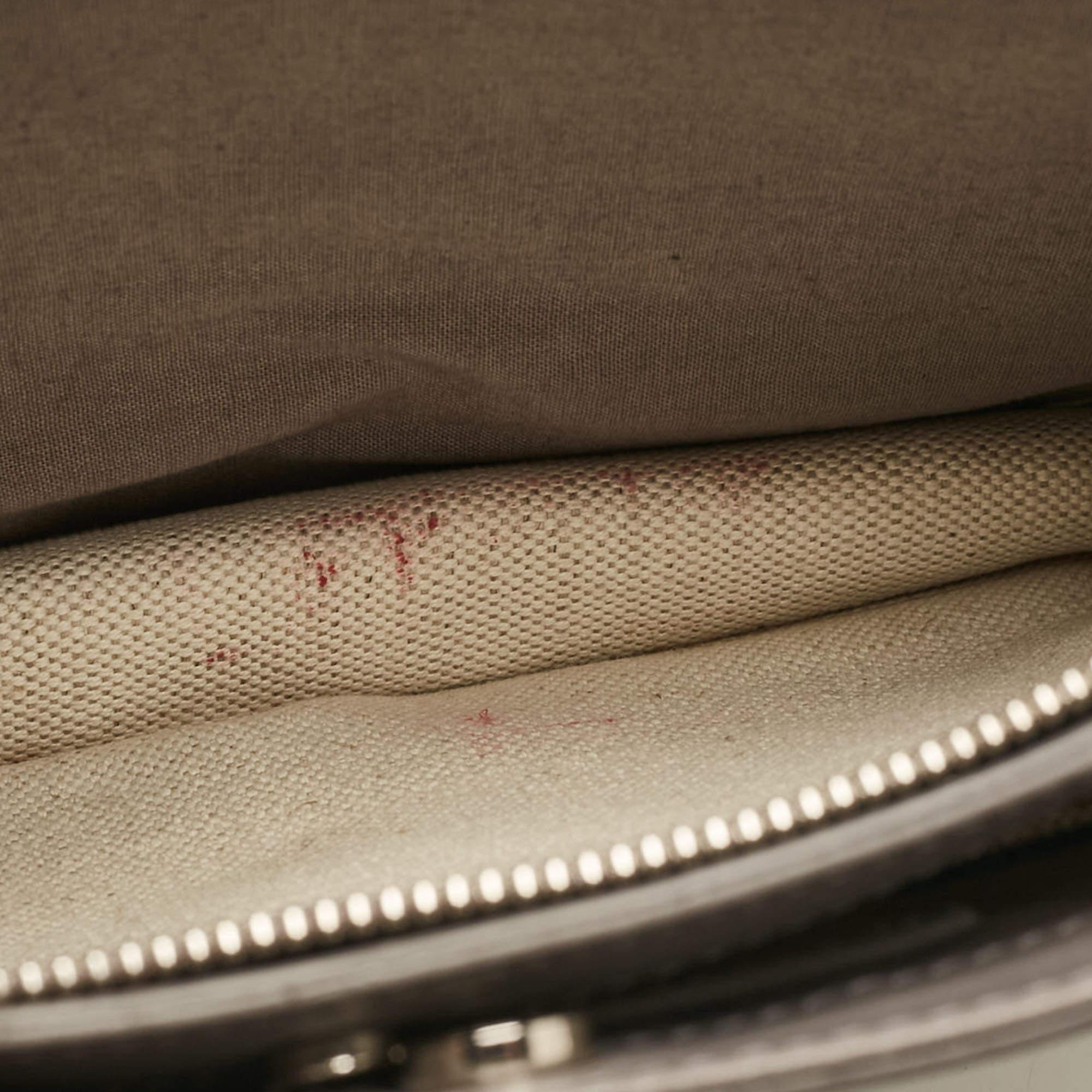 Balenciaga Grey Canvas and Leather Pochette Crossbody Bag For Sale 2
