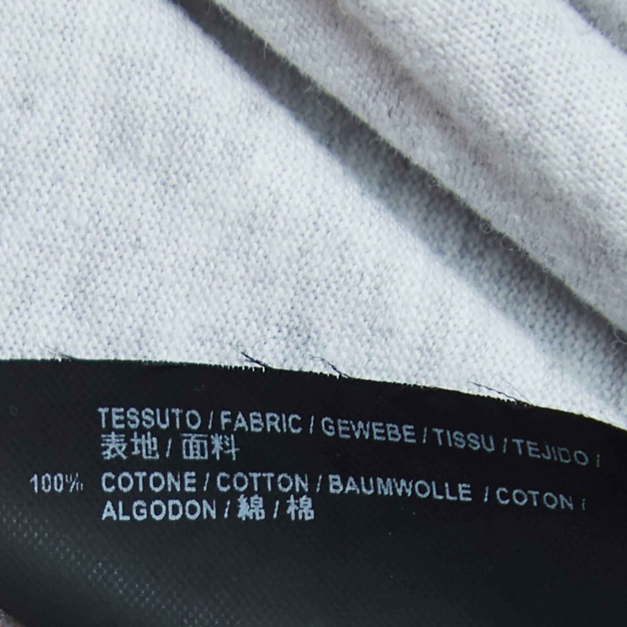 Men's Balenciaga Grey Cotton Printed T-Shirt M For Sale