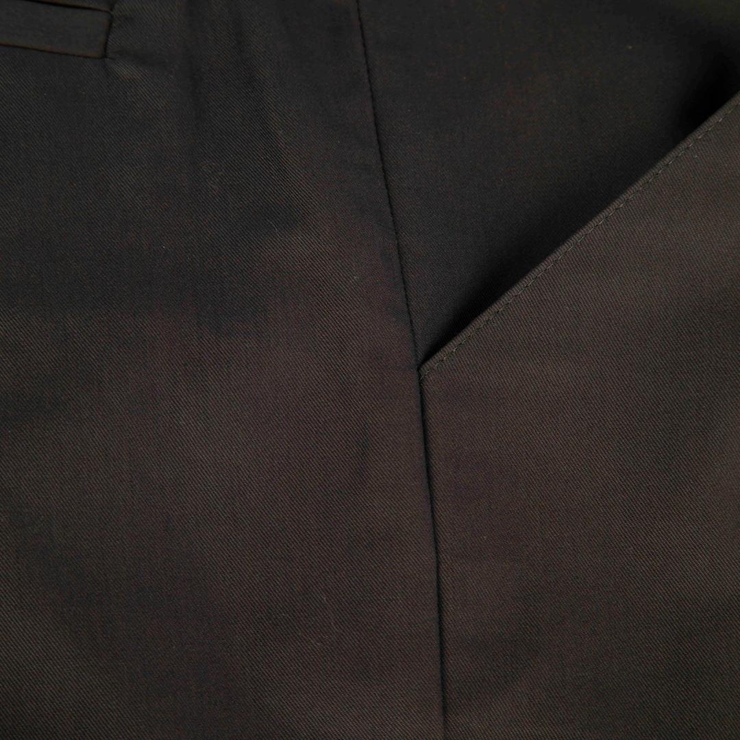 Noir Pantalon droit en coton gris de Balenciaga Taille S en vente