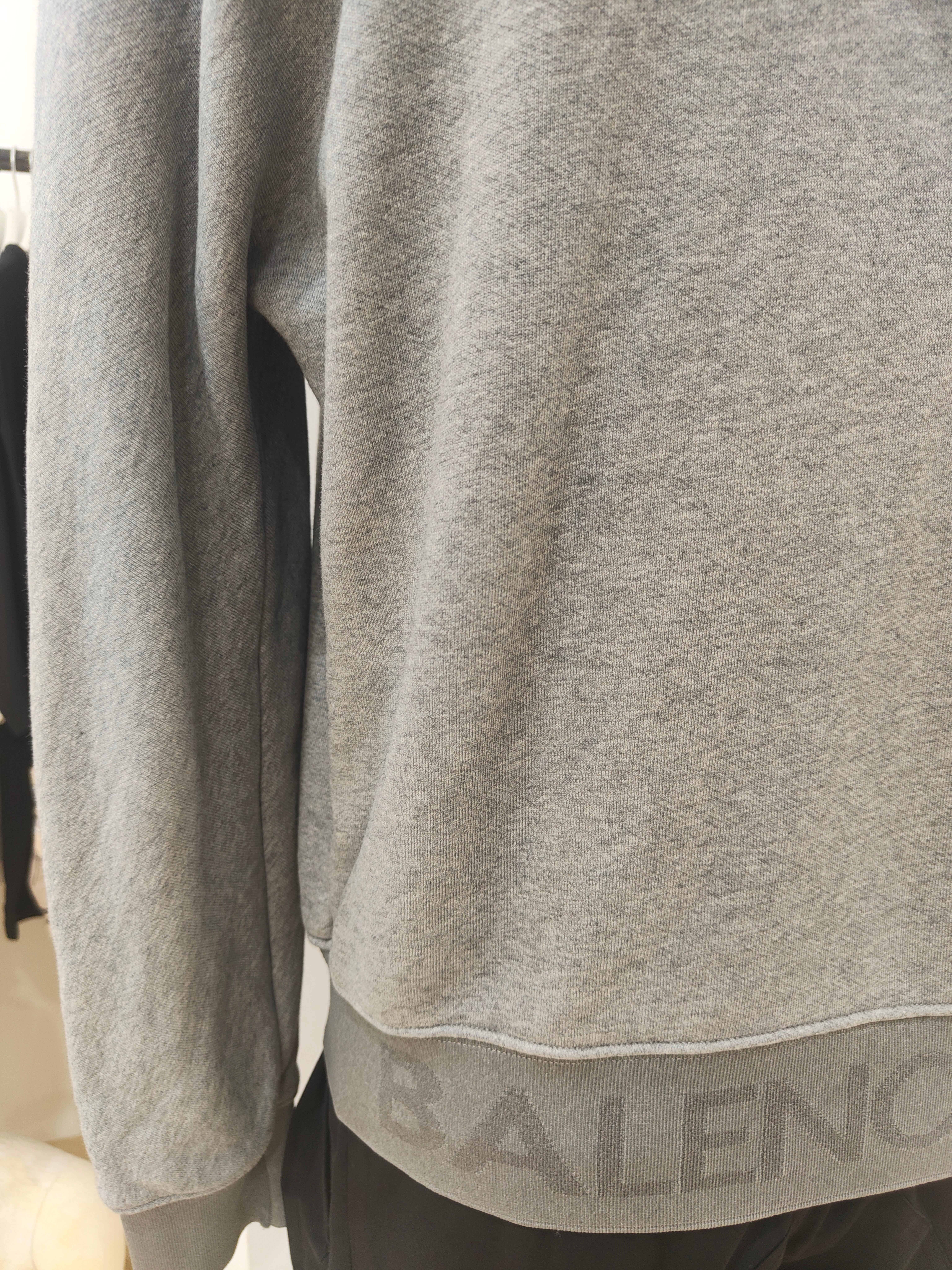 Balenciaga grey cotton sweater In Excellent Condition For Sale In Capri, IT