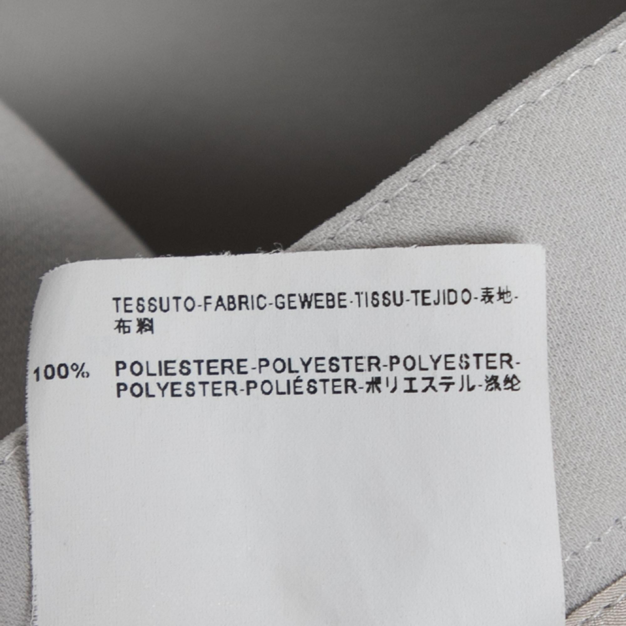 Plissee-Minirock aus grauem Krepp von Balenciaga, M im Angebot 1