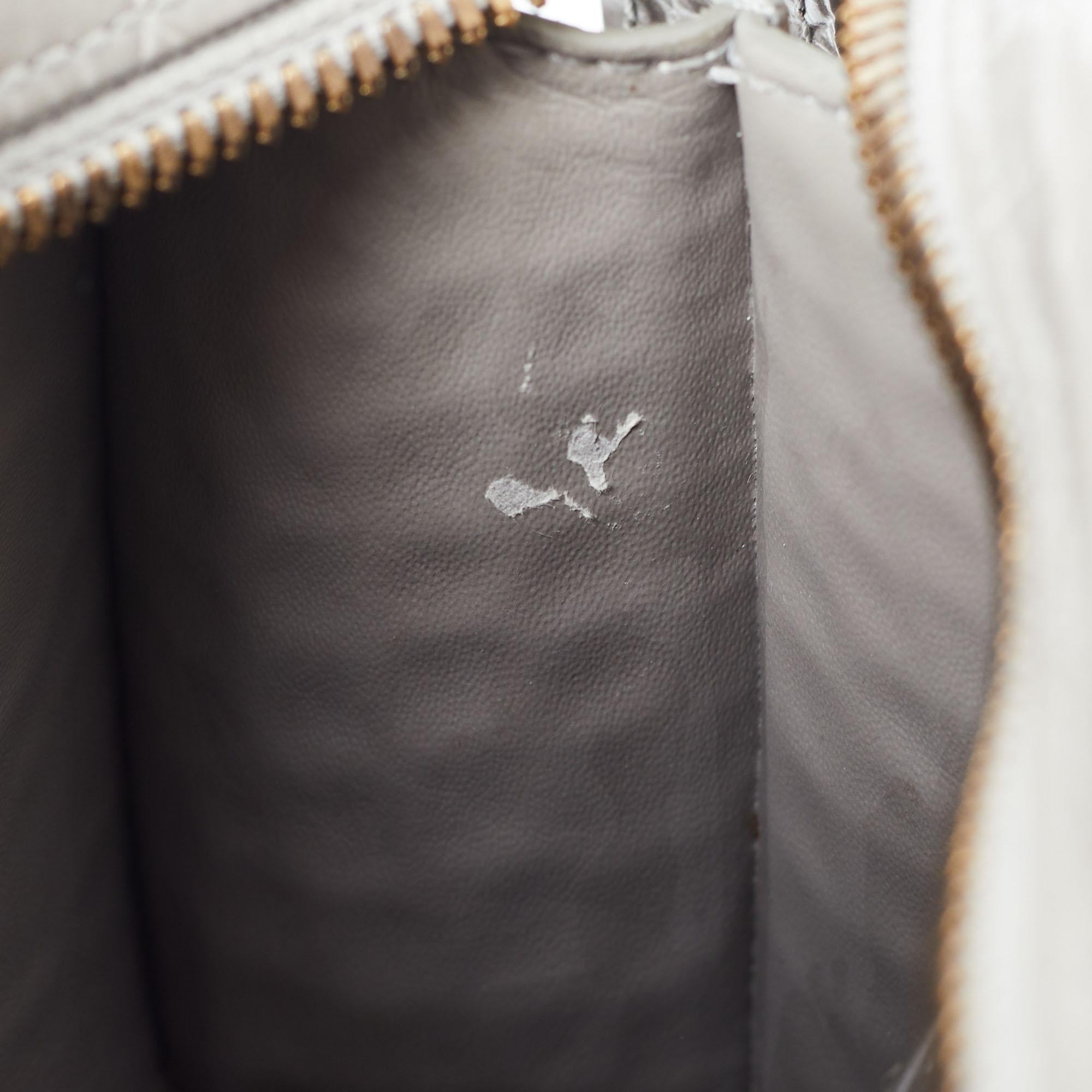 Balenciaga Grey Croc Embossed Leather Mini Neo Classic Bag 3