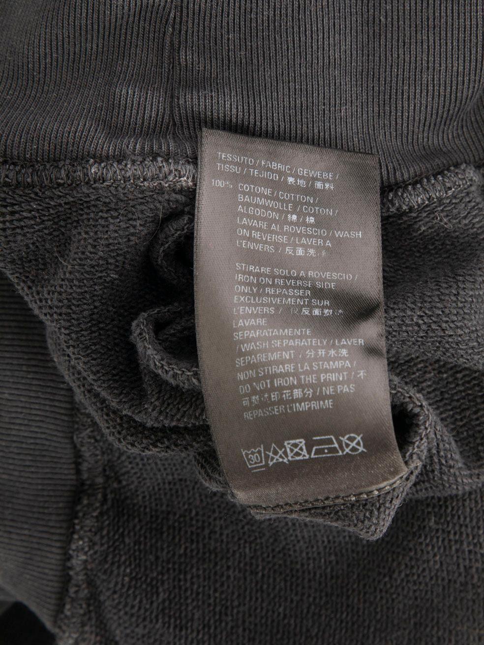 Balenciaga Grey Distressed Logo Sweatshirt Size M en vente 1