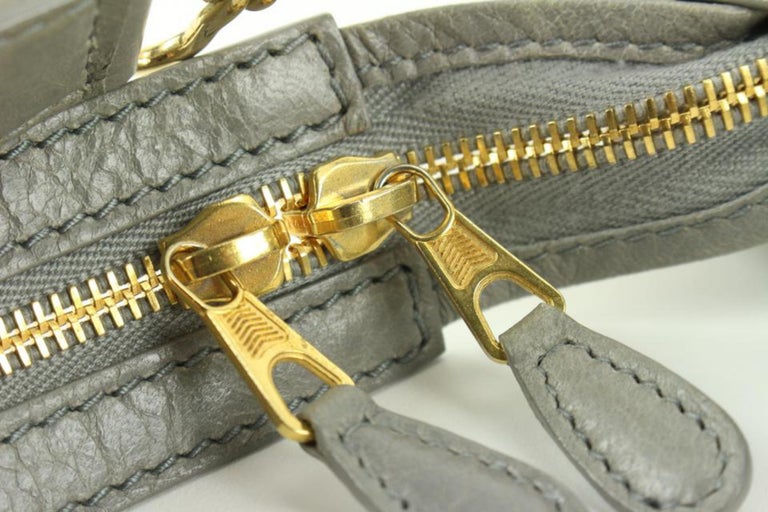 Balenciaga, Bags, Preloved Balenciaga Giant 2 Gold Hardware Mc City Grey  Agneau Leather Vintage
