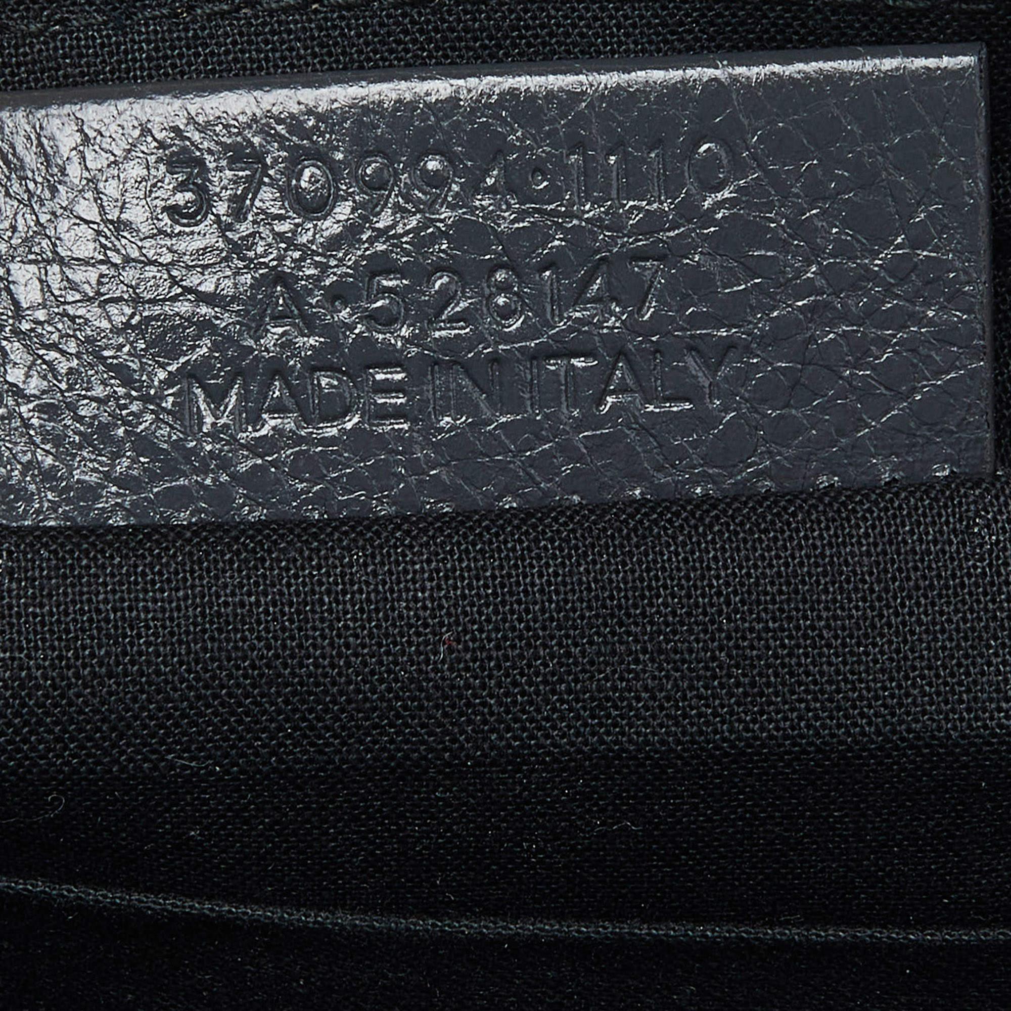 Balenciaga Grey Leather Classic Hardware Zip Pouch 4