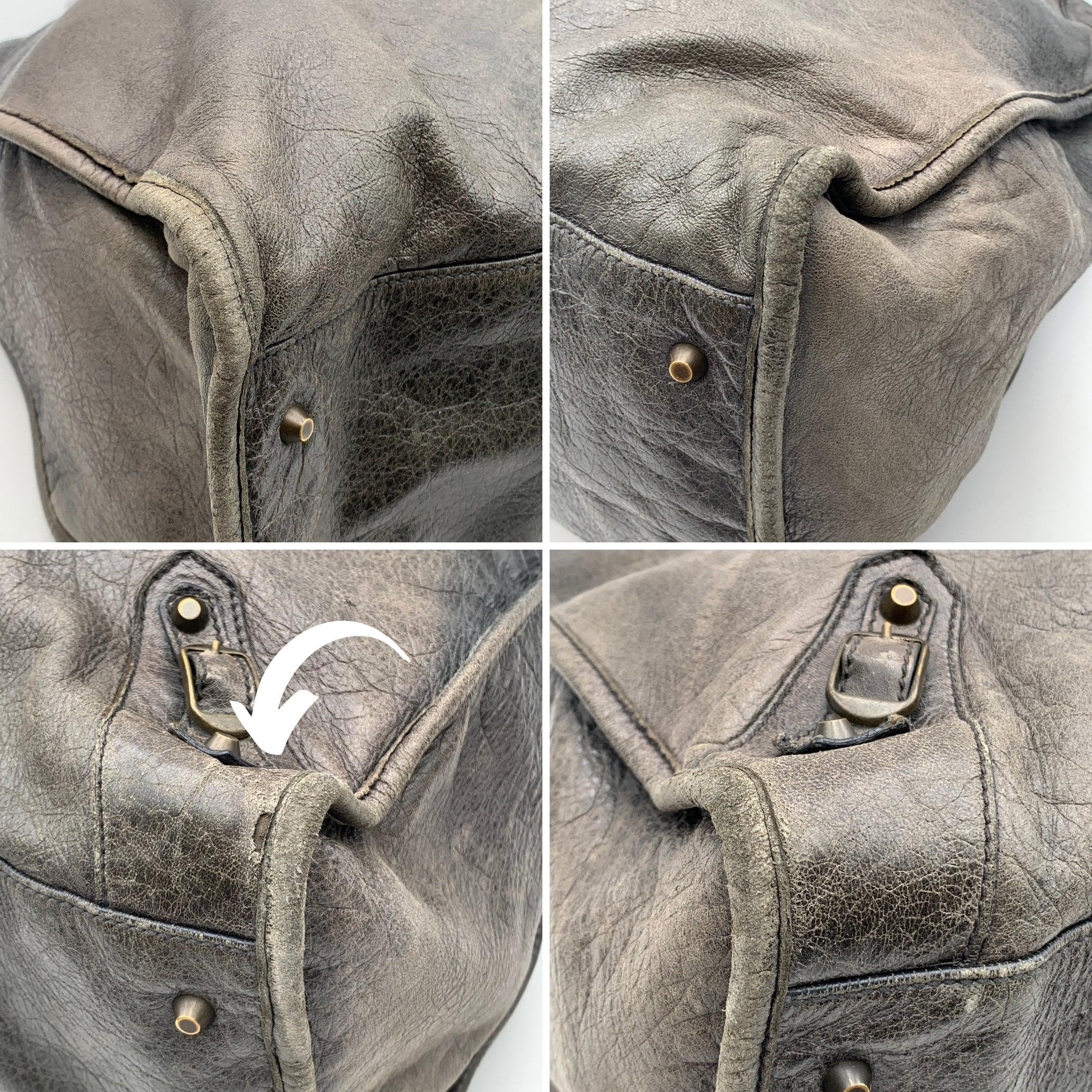 Sac de voyage Balenciaga Giant Classic City Bag XL en cuir gris 3