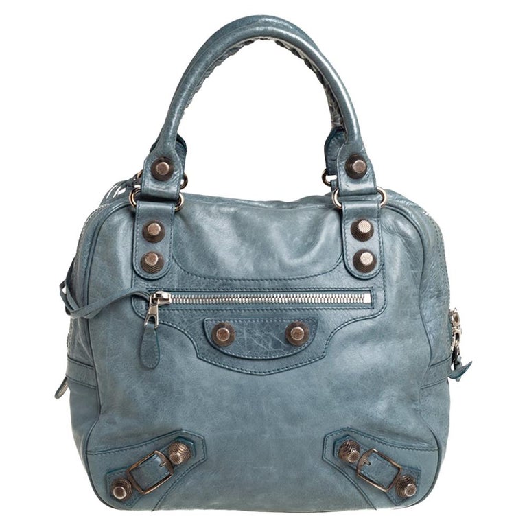 Balenciaga Grey Leather Giant Street Bowler Bag at 1stDibs | balenciaga bag  with light