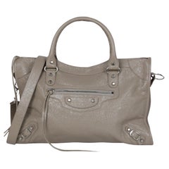 Bolso mediano Le City de piel gris de Balenciaga