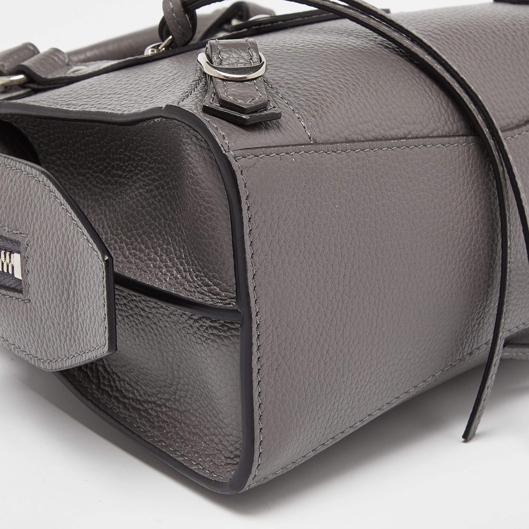 Balenciaga Grey Leather Mini Neo Classic City Bag 5