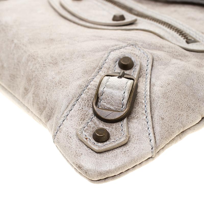 Balenciaga Grey Leather Pouch 2