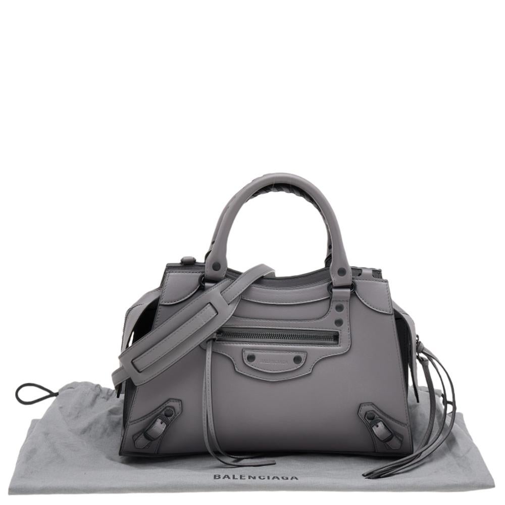 Balenciaga Grey Leather Small Neo Classic Tote 7