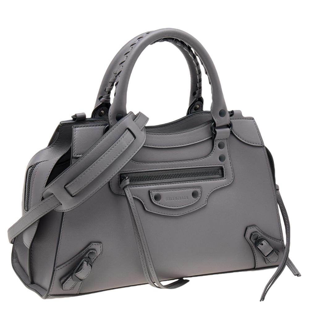 Balenciaga Grey Leather Small Neo Classic Tote In Excellent Condition In Dubai, Al Qouz 2