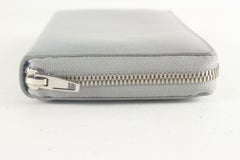 BALENCIAGA Grey Leather Zip Around Wallet 1BAL726K