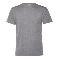 Balenciaga Grey Logo Print Cotton Crew Neck T-Shirt S