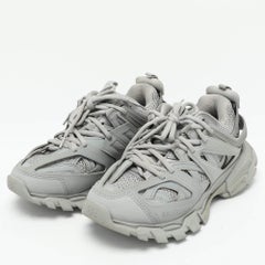 Balenciaga Grey Mesh Track Low Top Sneakers Size 37