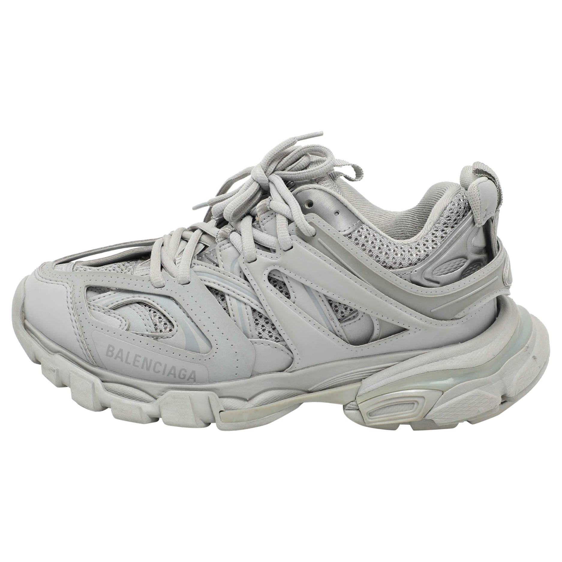 Balenciaga Grey Mesh Track Low Top Sneakers Size 37