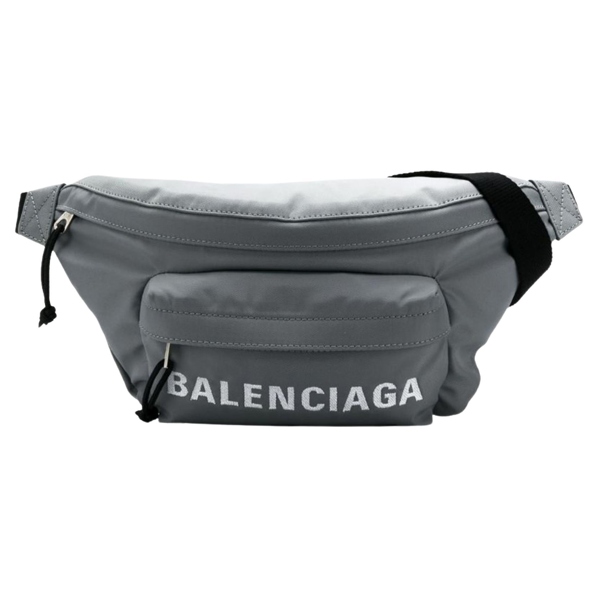 Balenciaga Grey Nylon Wheel Belt Bag
