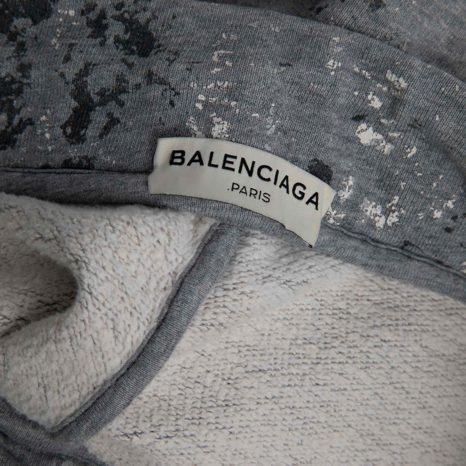 Balenciaga Grau Paint Splatter Print Jogger Größe S im Angebot 4