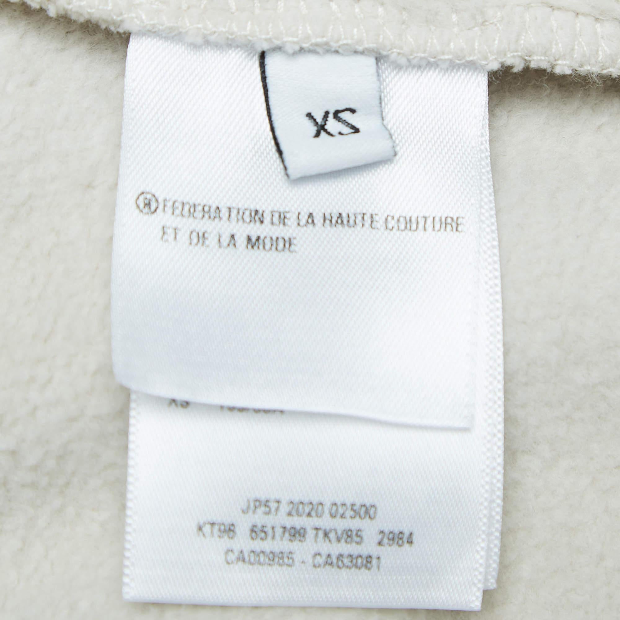 Balenciaga Grey Paris Fashion Week Print Cotton Hooded Sweatshirt XS 3
