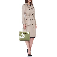 Balenciaga Grey Patent Leather Small Cable Shopper Tote