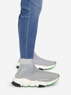 Balenciaga Grey Speed Sock Trainers Size UK 3