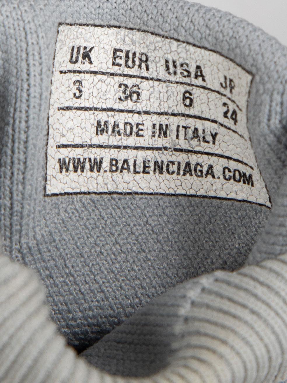 Balenciaga Grey Speed Sock Trainers Size UK 3 en vente 1