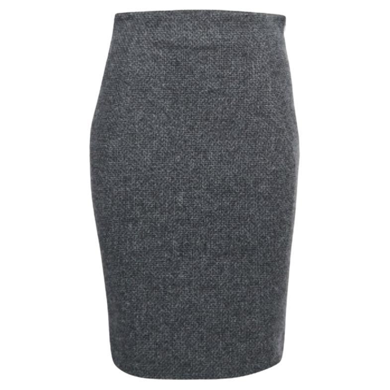 Balenciaga Jupe crayon en laine vierge grise M.