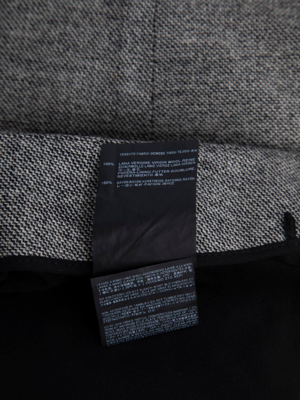 Balenciaga Grey Wool Flared High Rise Trousers Size S en vente 1