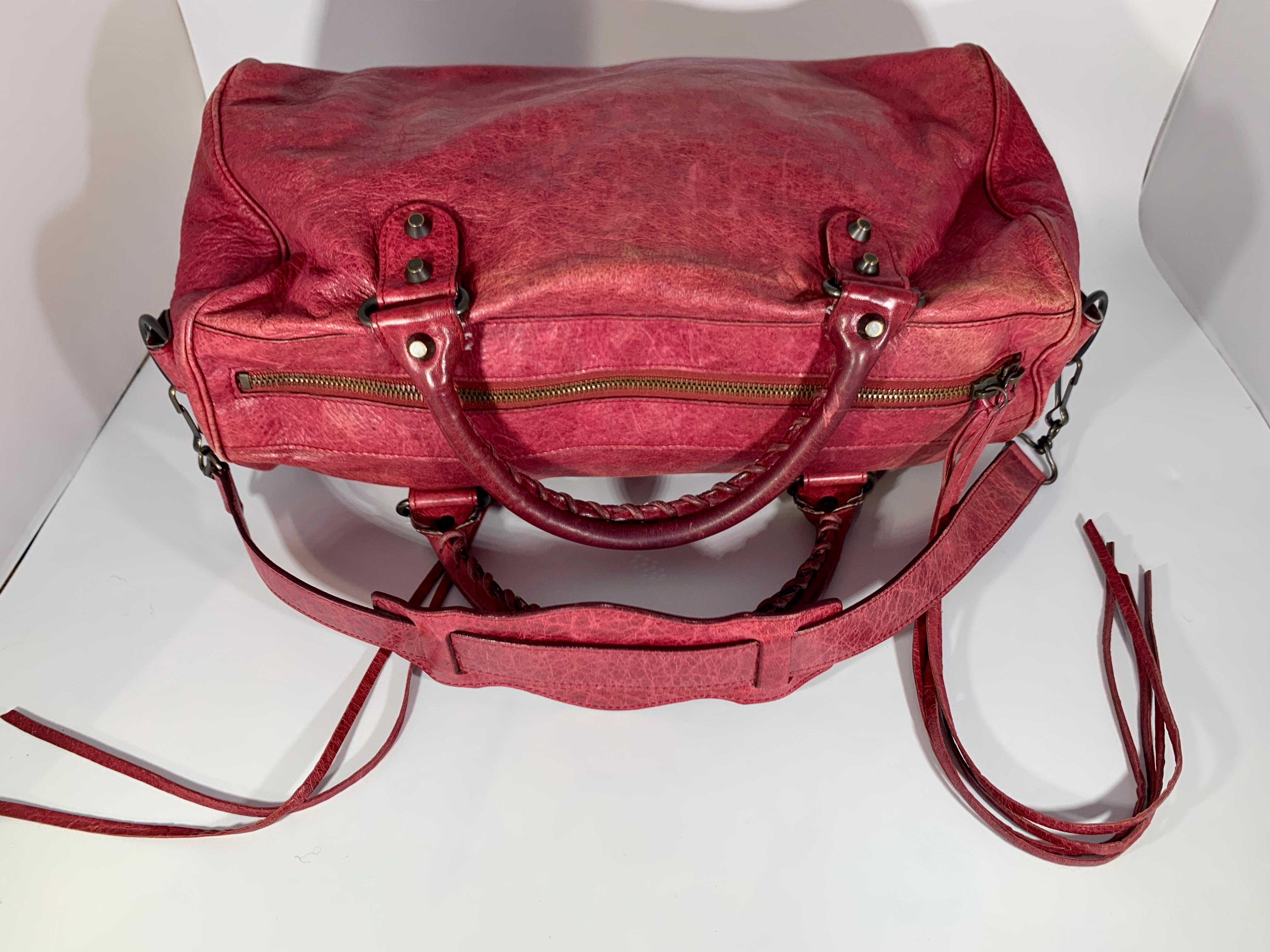 Balenciaga Hand Bag The Twiggy Reds Leather, Made in Italy, Shoulder Bag 2