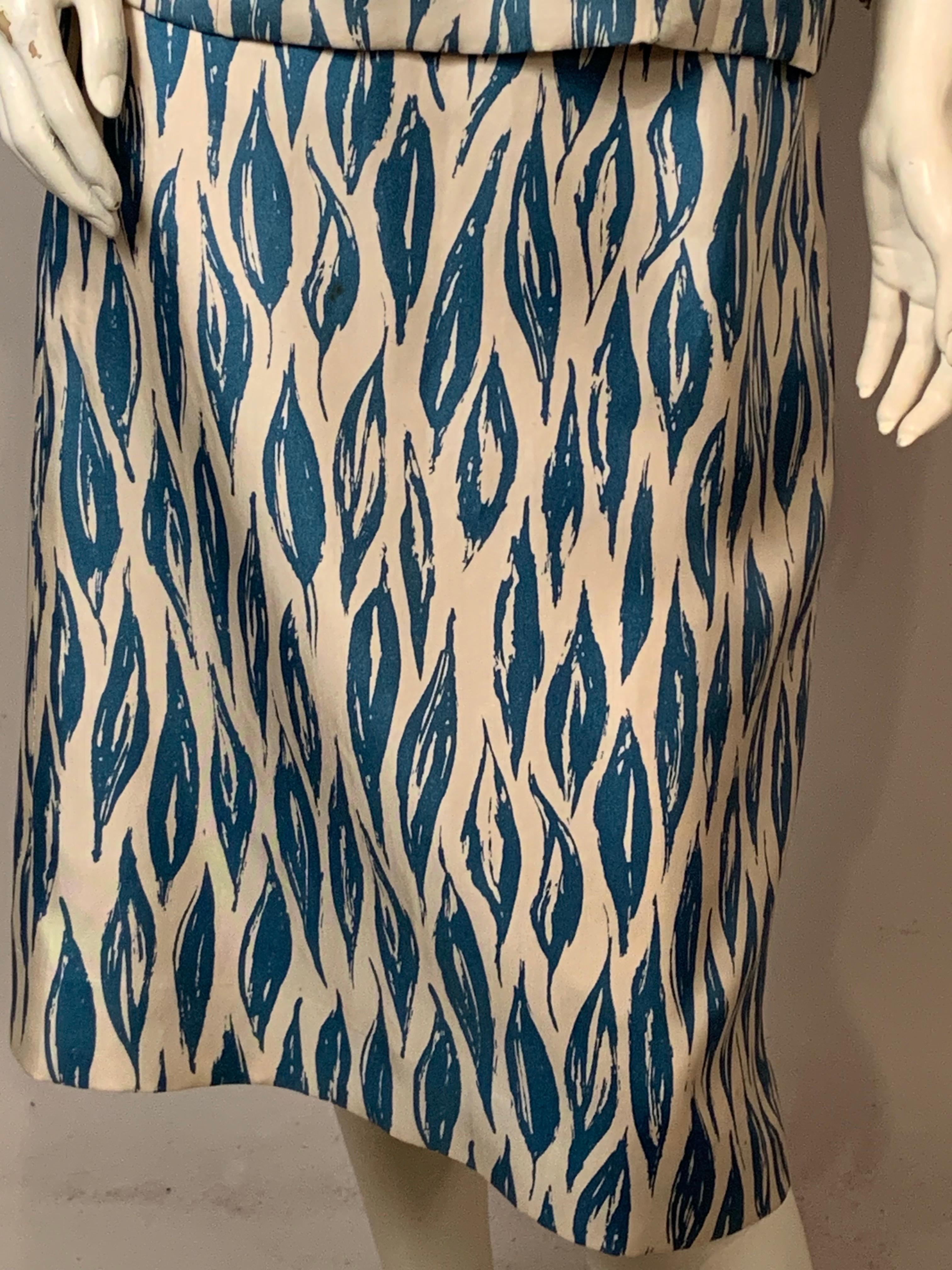 Marron Robe en soie imprimée Balenciaga Haute Couture avec Provenance en vente