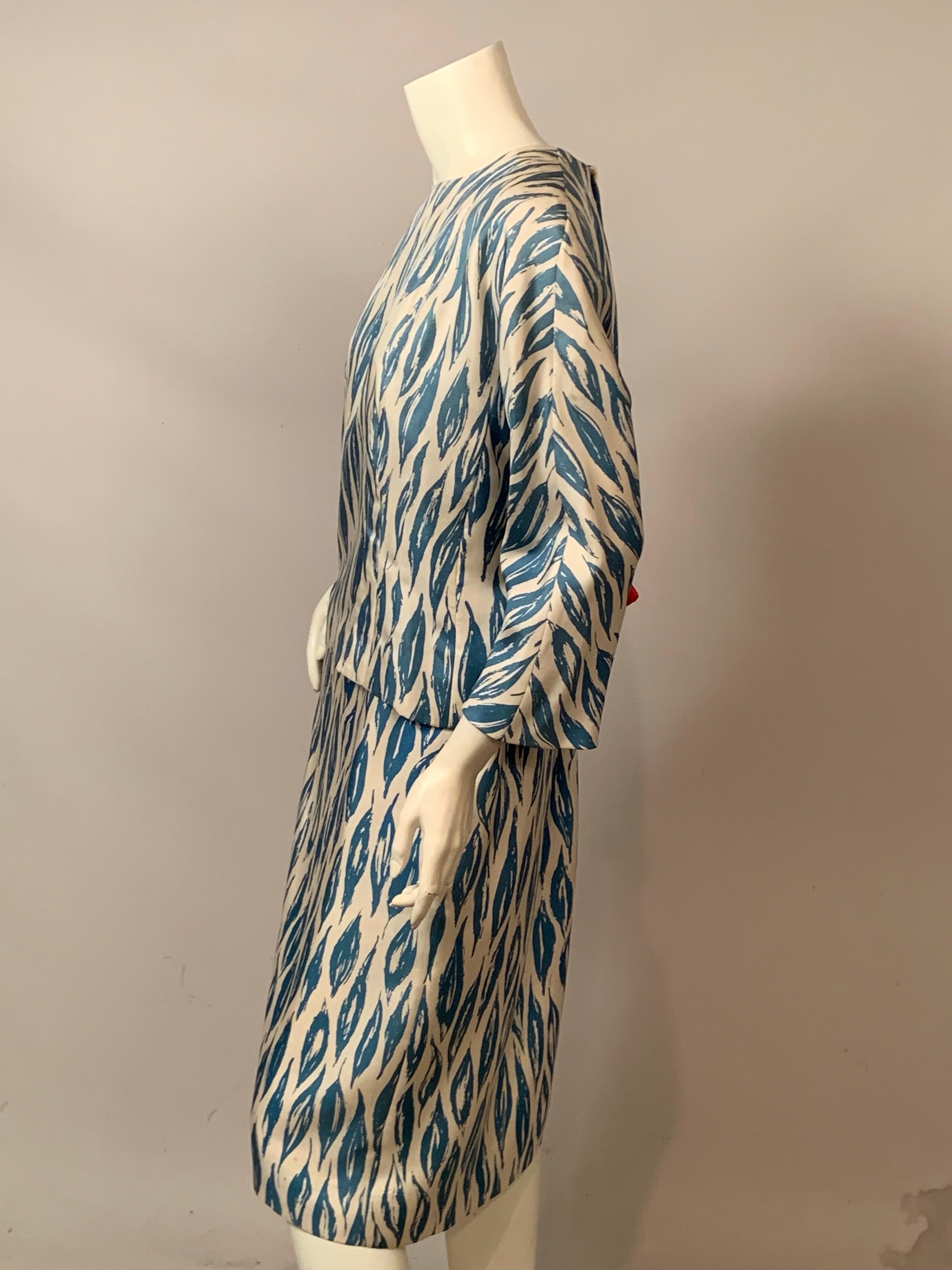 Robe en soie imprimée Balenciaga Haute Couture avec Provenance en vente 2