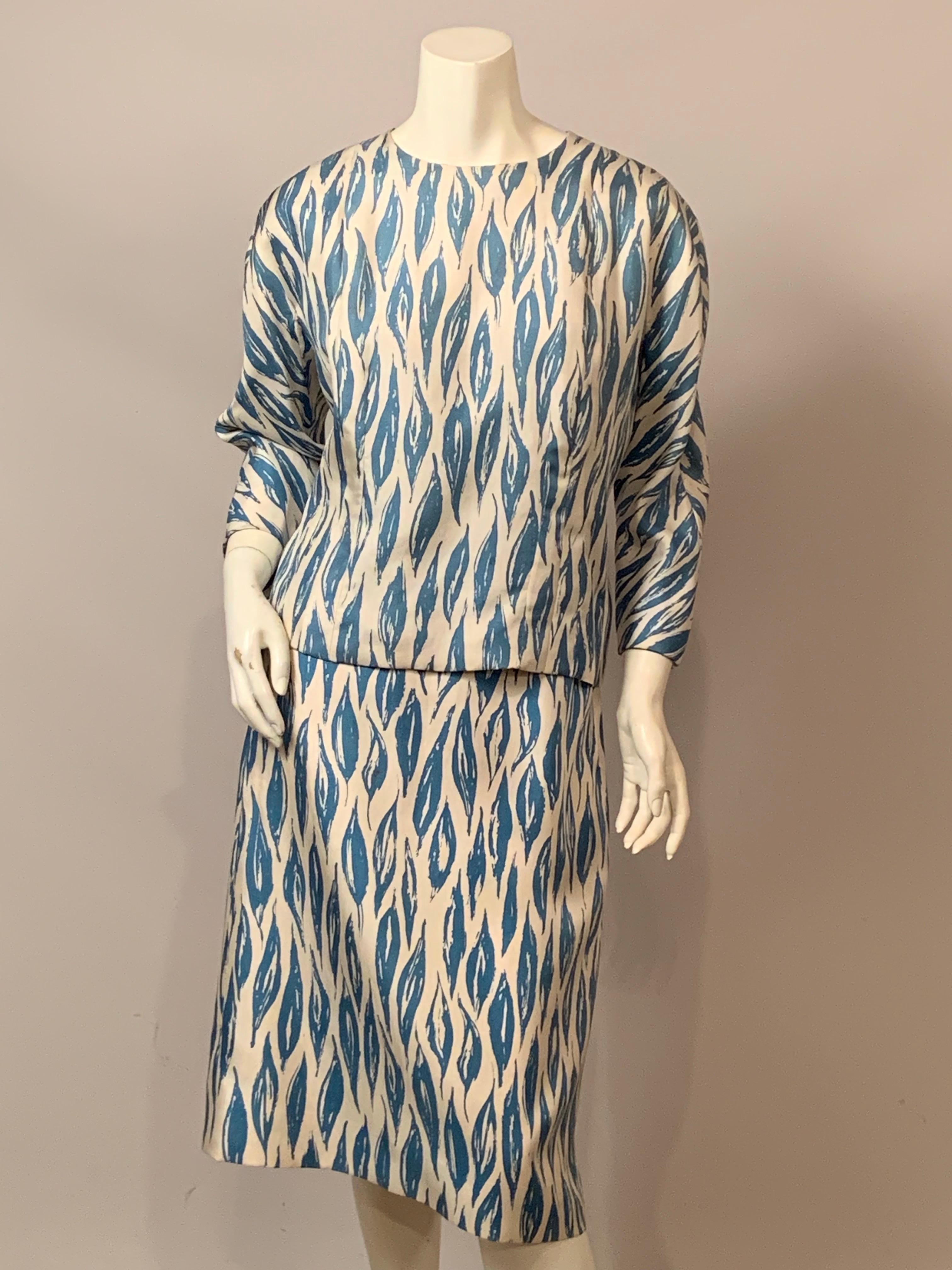 Robe en soie imprimée Balenciaga Haute Couture avec Provenance en vente 3