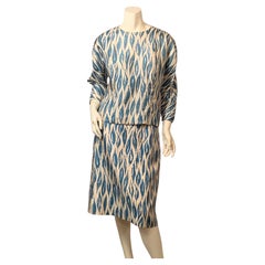 Robe en soie imprimée Balenciaga Haute Couture avec Provenance