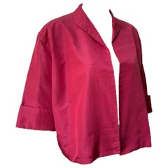 Balenciaga Haute Couture Red Swing Bolero Jacket, Early 1960s