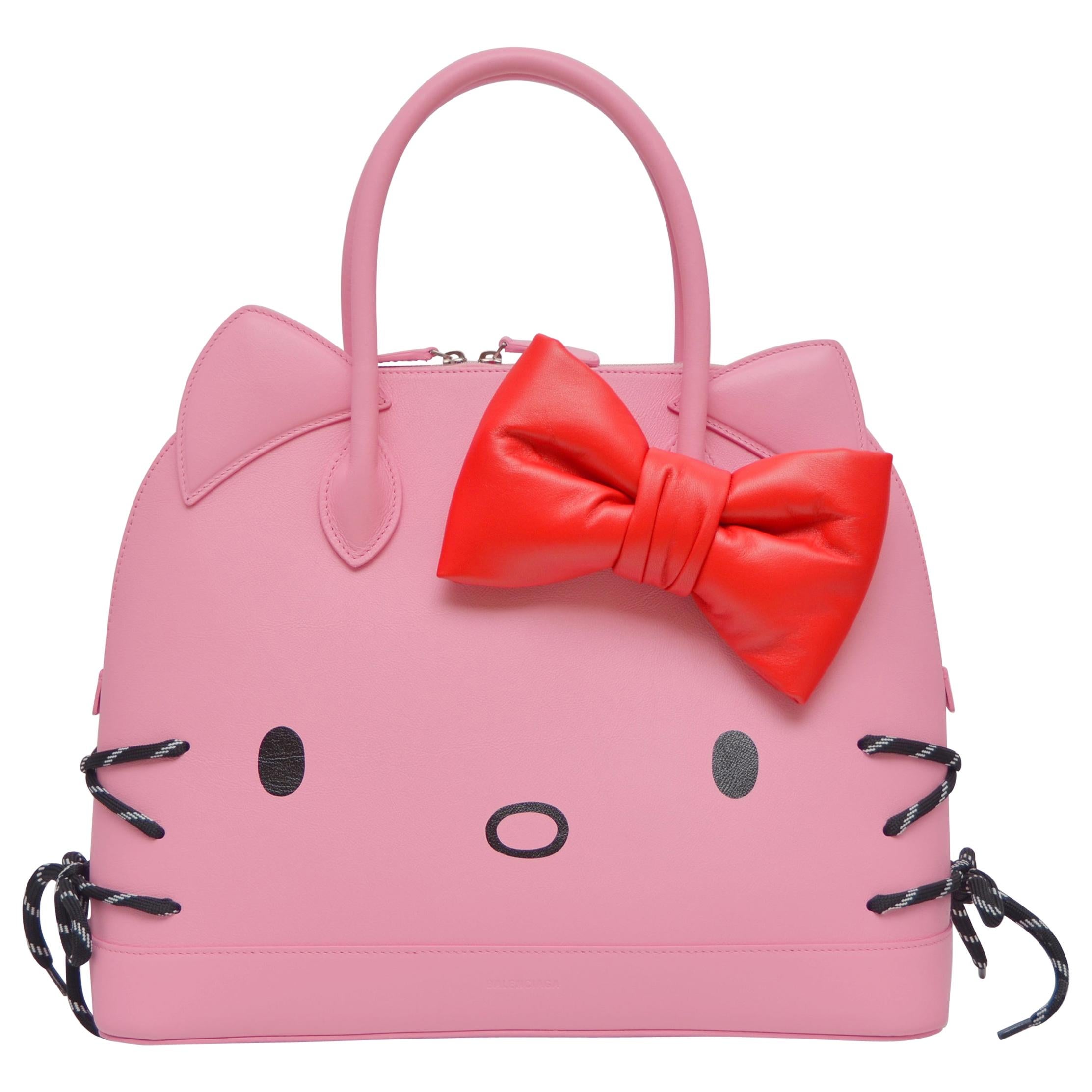 Balenciaga HELLO KITTY Baby Pink Large SZ Ville Handbag With NEW With ...