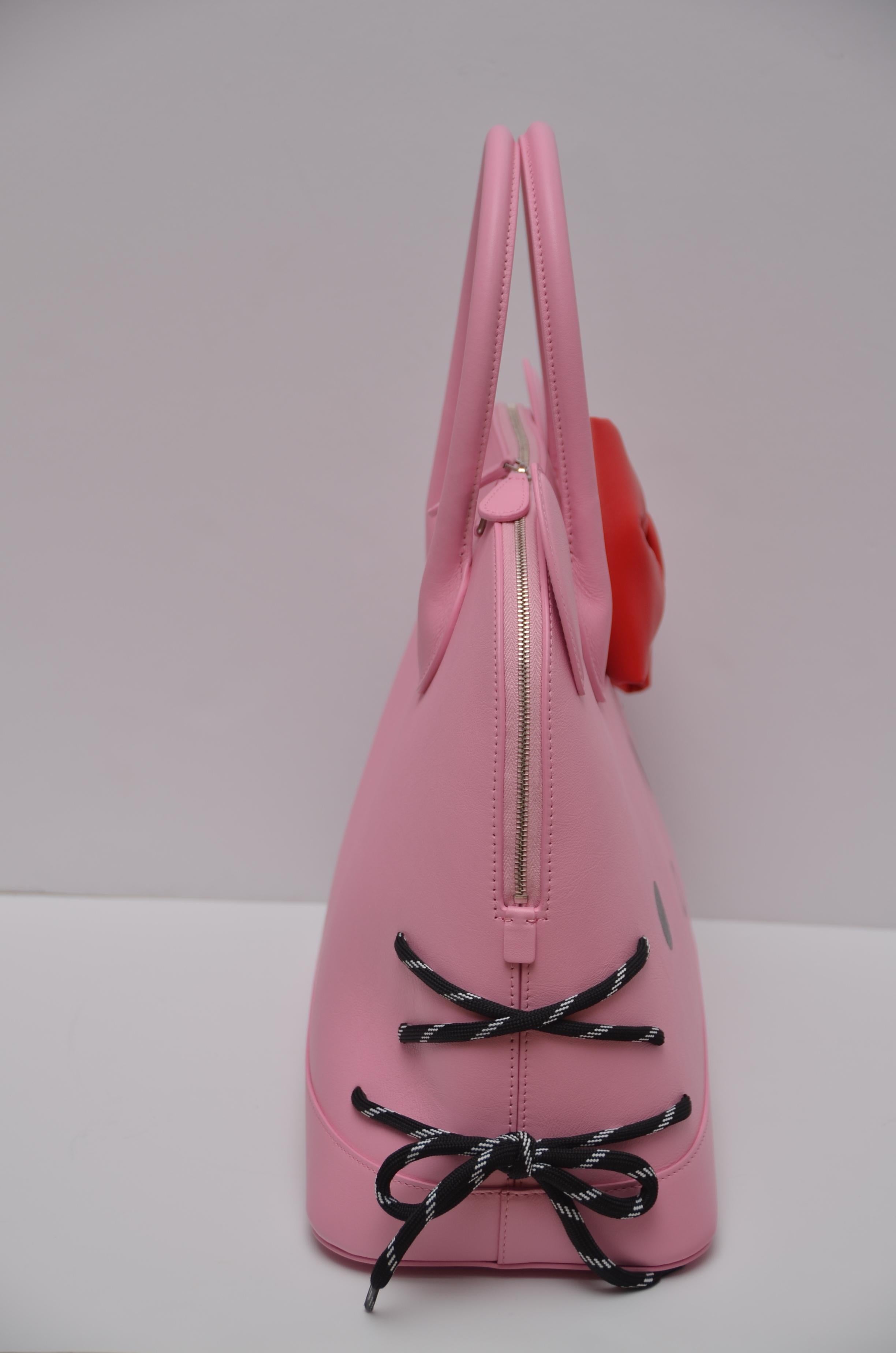 Brown Balenciaga HELLO KITTY Baby Pink Large SZ  Ville Handbag With NEW With Tags