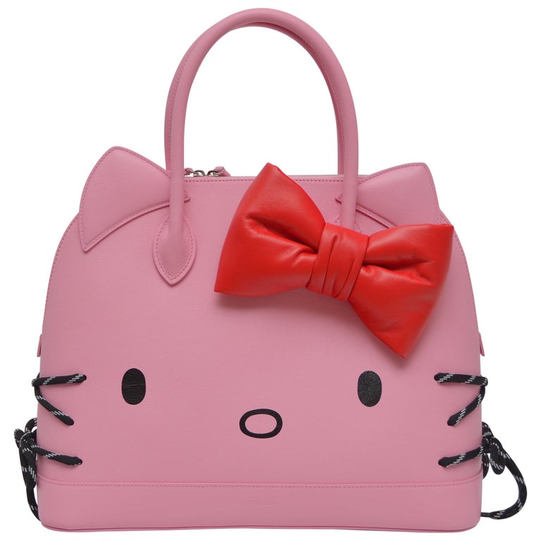 Balenciaga HELLO KITTY Baby Pink Medium Ville Handbag With NEW With Tags For Sale at 1stdibs