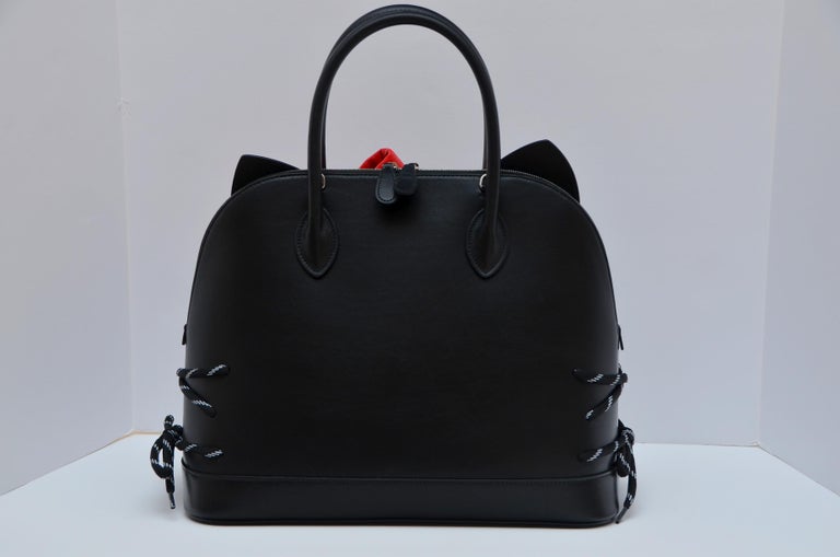Balenciaga Hello Kitty Shopping Tote Printed Leather Mini Black 8598289